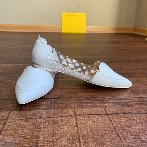 Isa Tapia white pointed toe slip on ballet flats - Picture 6 of 16